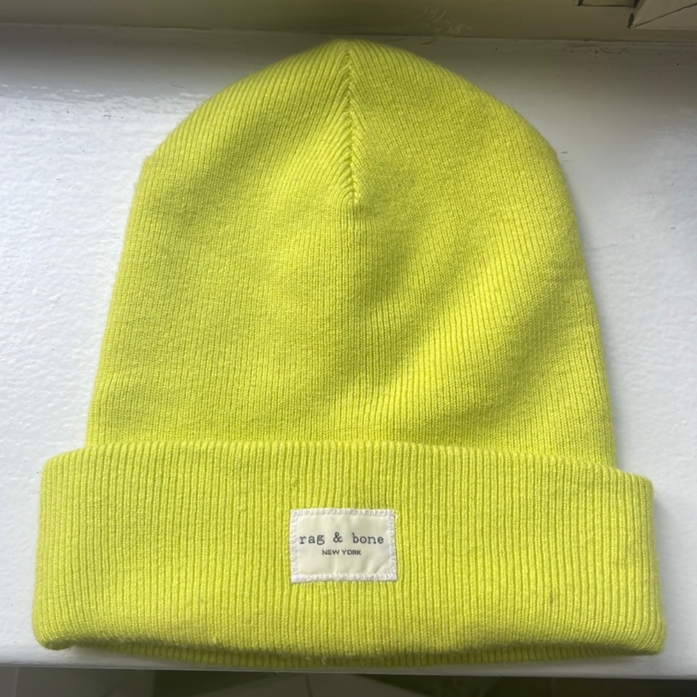 Rag & Bone lime green beanie